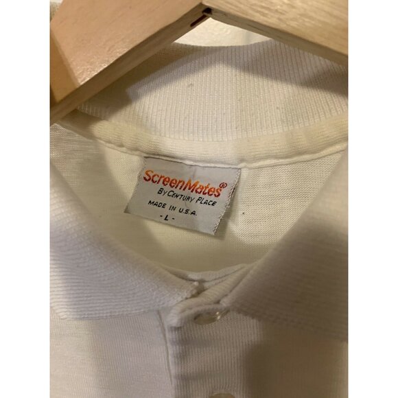 vintage 1980s rainbow polo t‎ shirt Men’s Sz L  Screen Mates - Picture 2 of 9